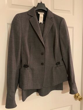 Akris Punto Gray Plaid Skirt Suit